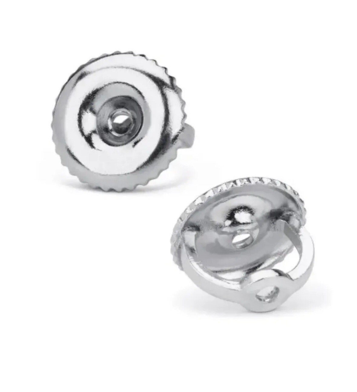 14k White Gold Replacement 1 Pair Screw Back for Stud Earrings Top Quality