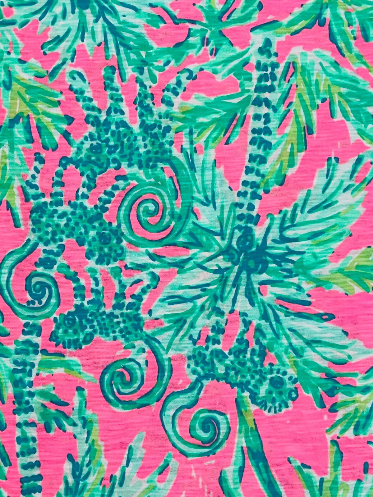 Lilly Pulitzer Slub Cotton Prosecco Pink Hanging Around 1 yard (36″x58¨)