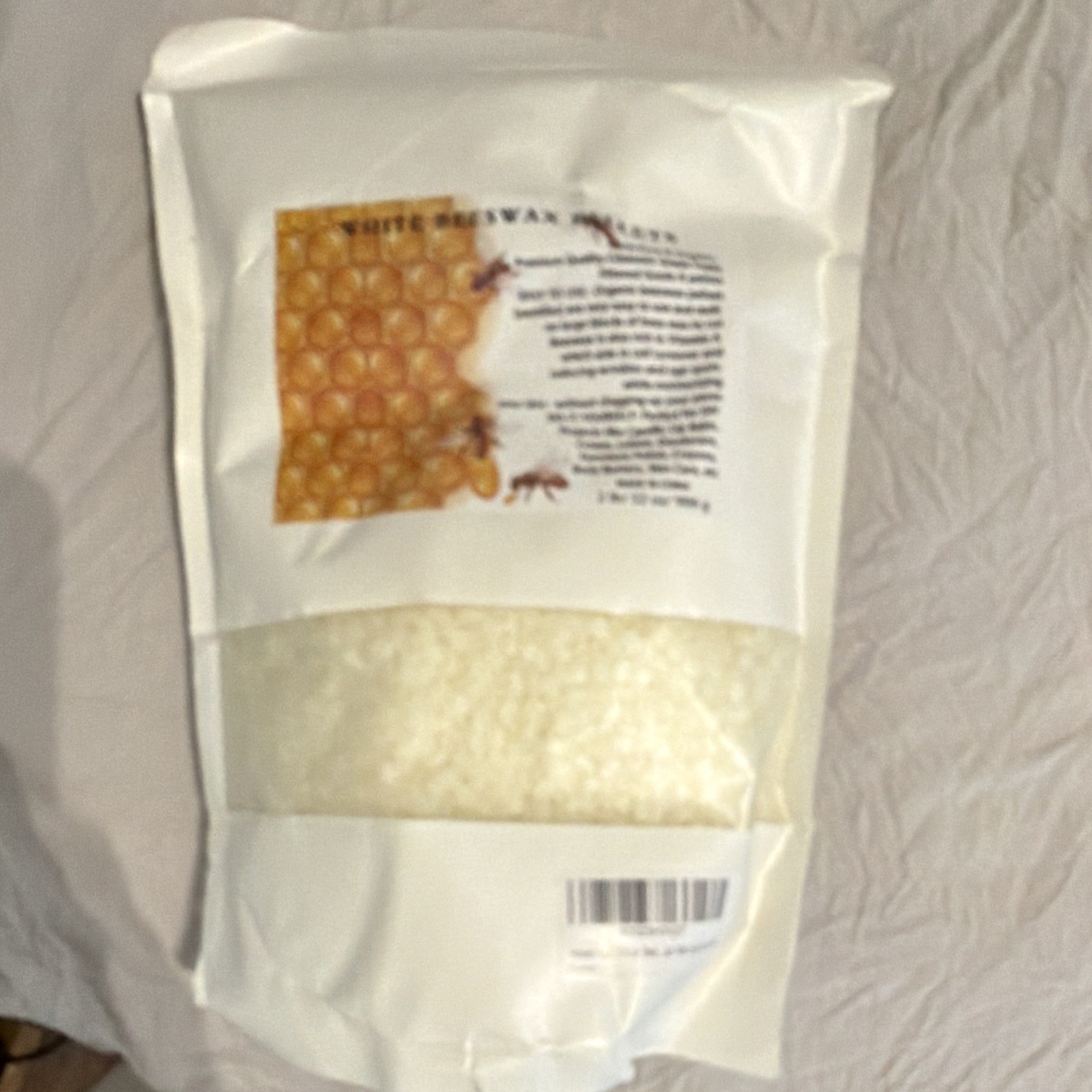 White Beeswax Pellets/Beads Pastilles, White, 2 lb (32 oz / 906 g)
