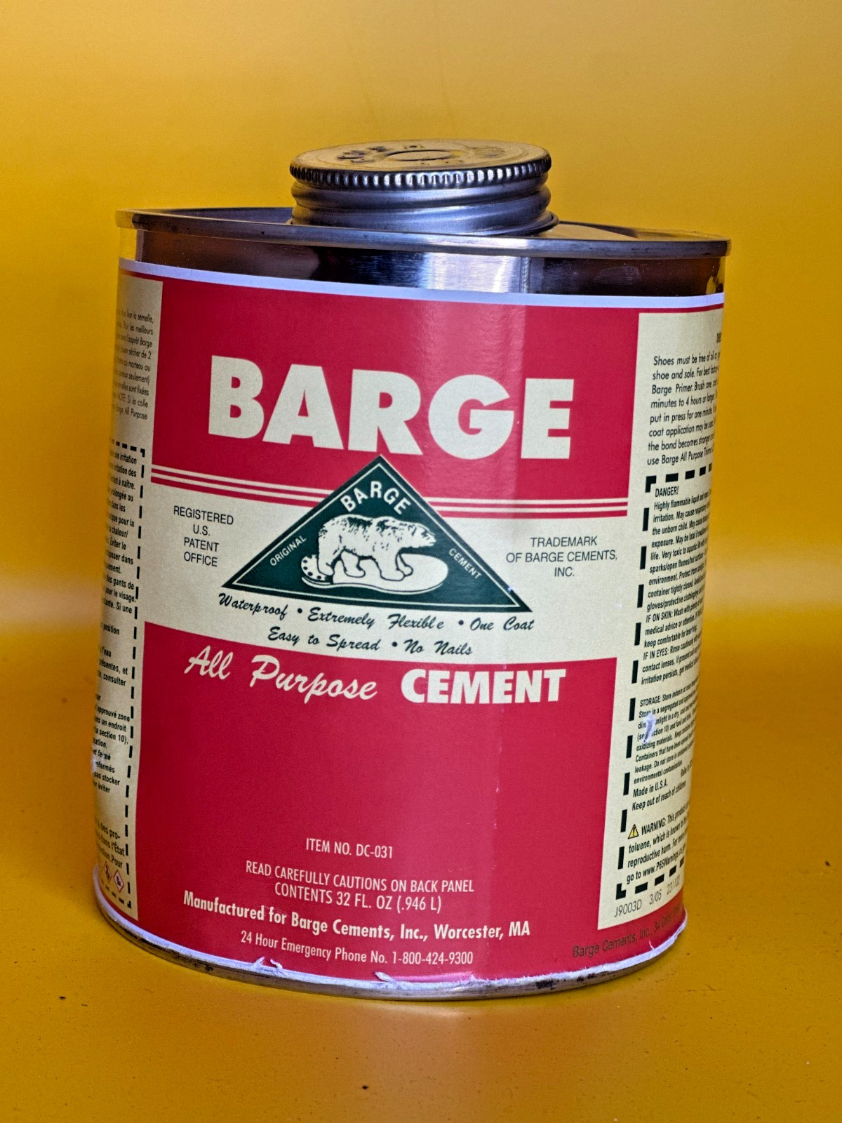 Barge All Purpose Cement Glue 1 Quart Adhesive IncludesApplicator Brush (struck)