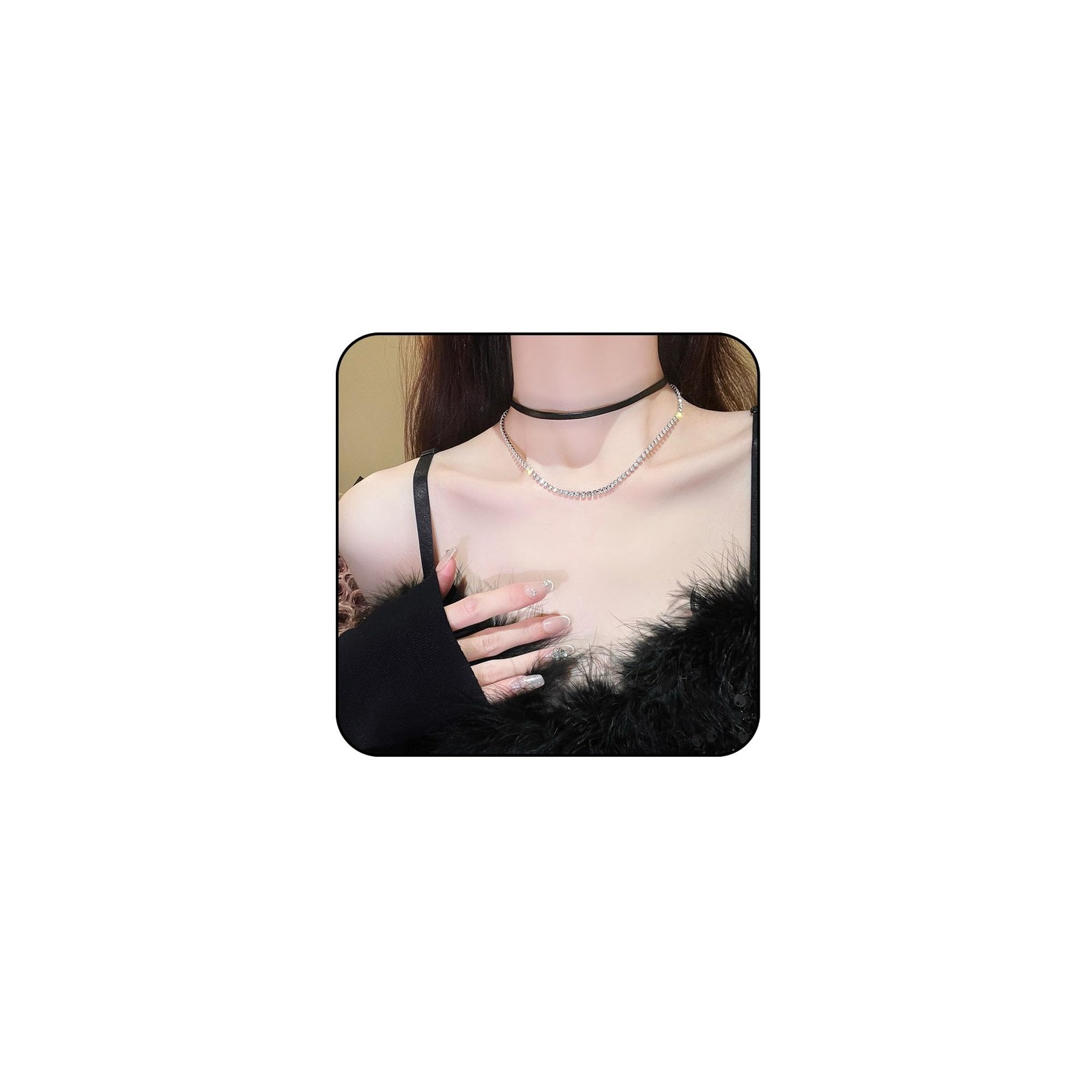 1PCS Black Choker Necklace for Women Black Choker Black Velvet Choker Adjustable