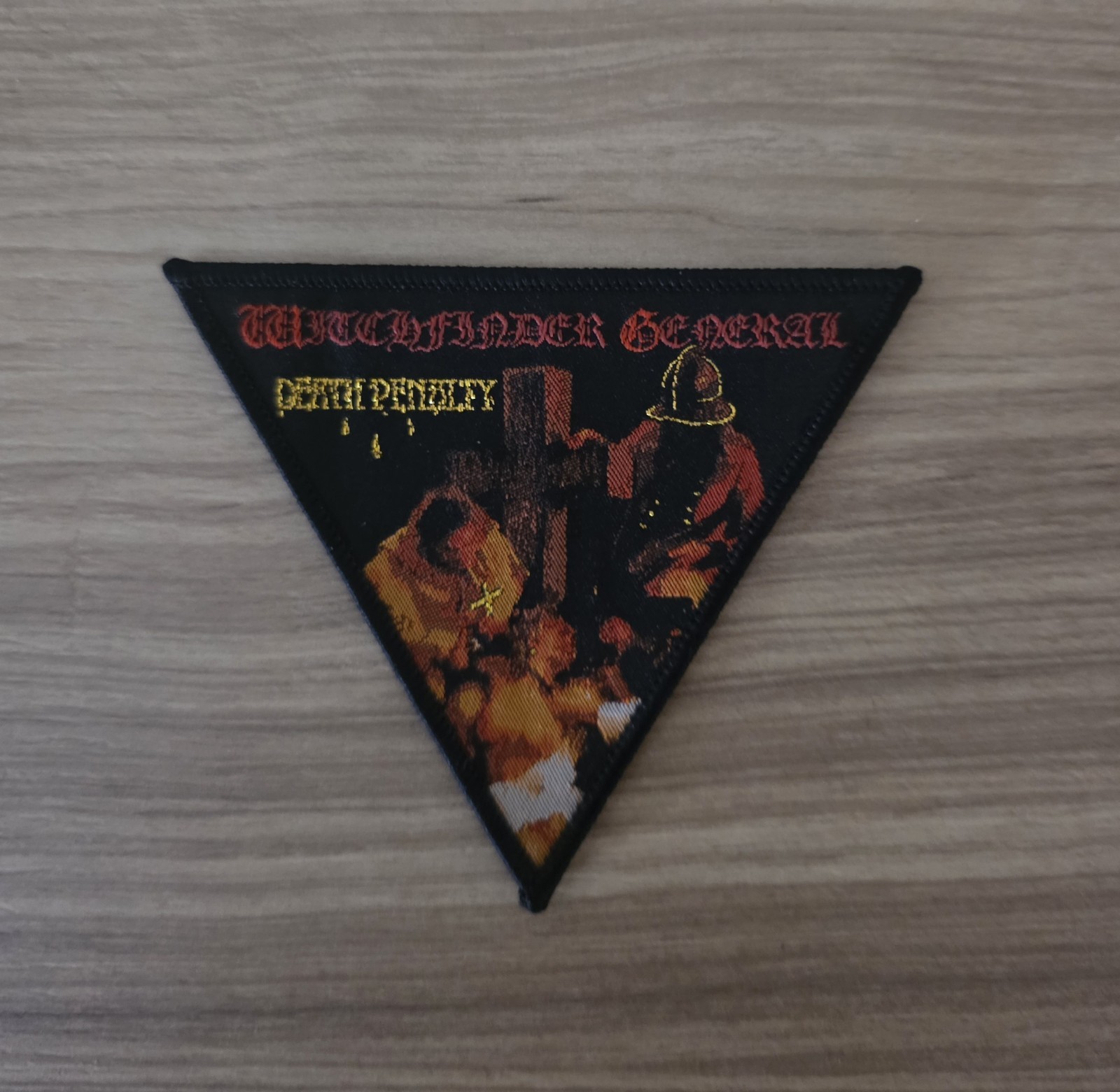 Witchfinder General Death Penalty Black Border Woven Patch