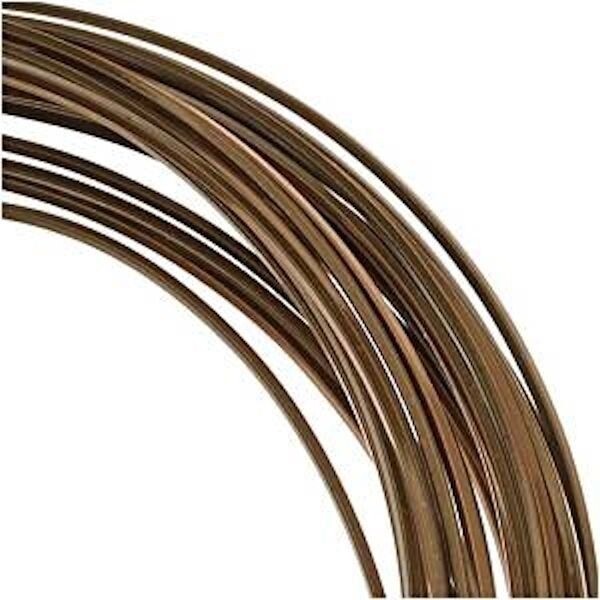7 Yards Vintage Bronze Copper 21 Gauge SQUARE Wrapping Wire