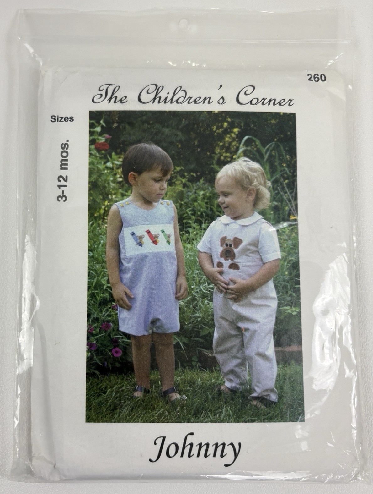 Children’s Corner Johnny Sewing Pattern 260 Infant Sizes 3 – 12 Months NIP UC FF