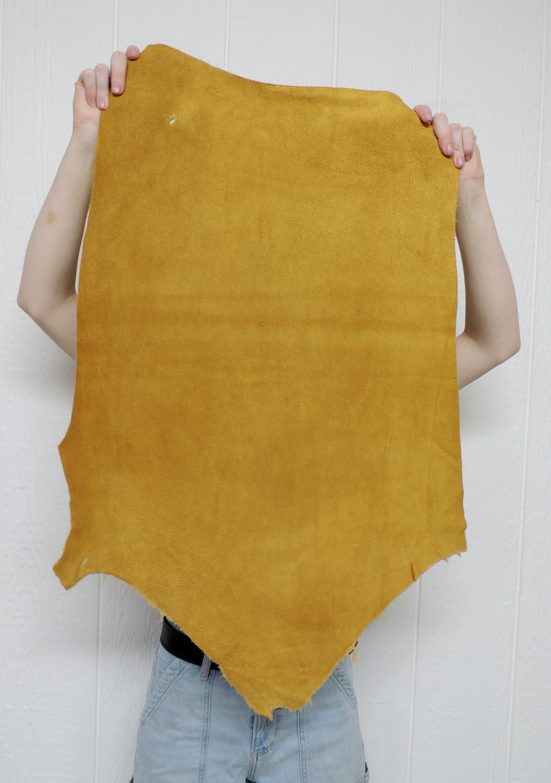 (6) Tan BUFFALO BISON Leather Hides for Moccasins Bags Buckskin Clothing Crafts