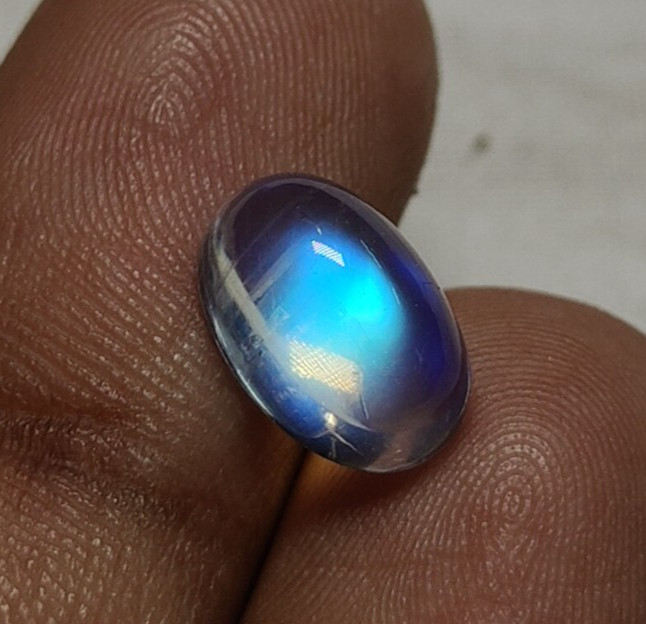 Very Gorgeous 8A+ Quality Natural Rainbow Moonstone Loose Cabochon Gems 7×11 MM