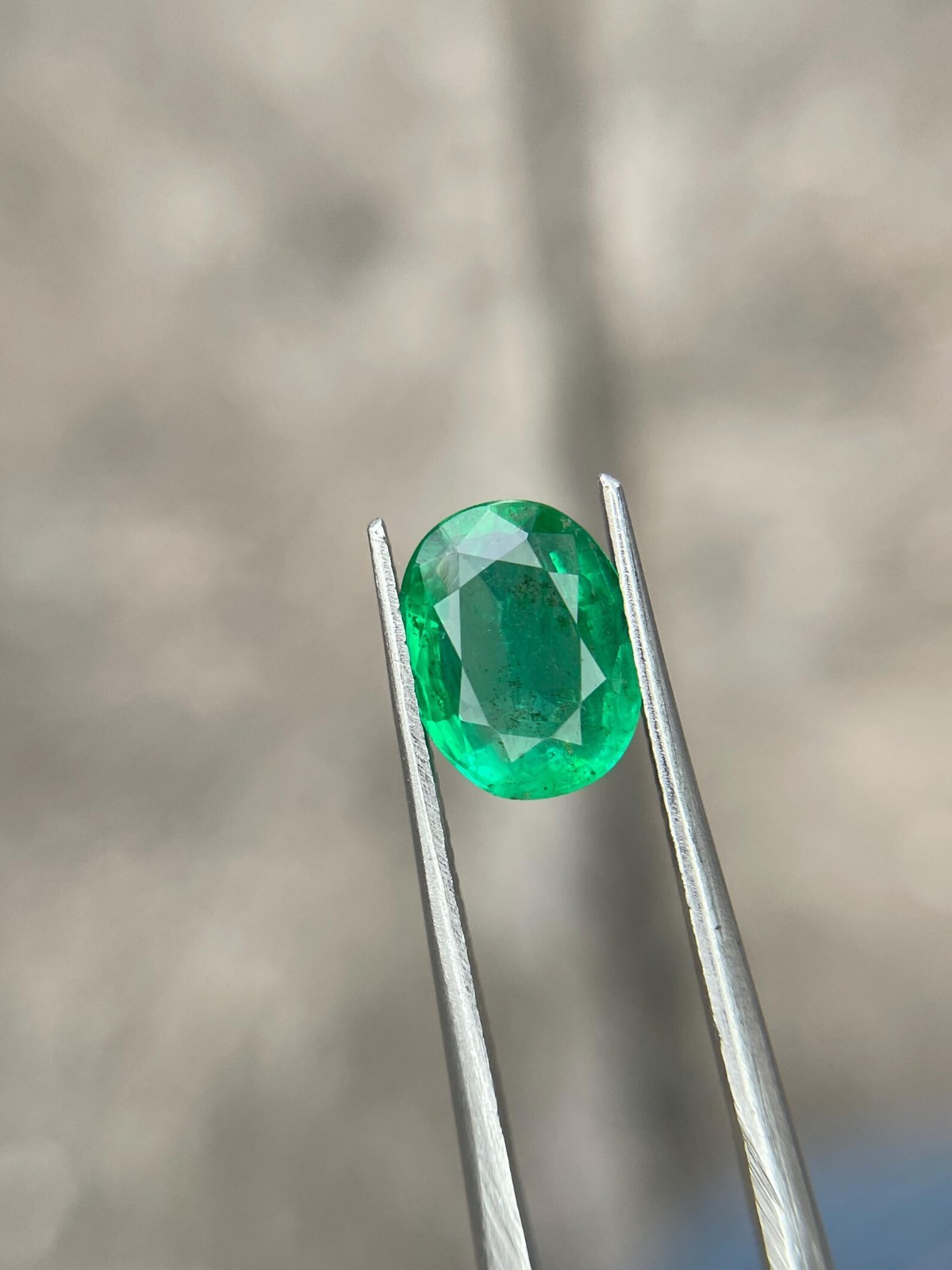 1.23 Ct Natural Zambia Emerald Oval Cut 8×6 mm Loose Gemstone For Jewelry