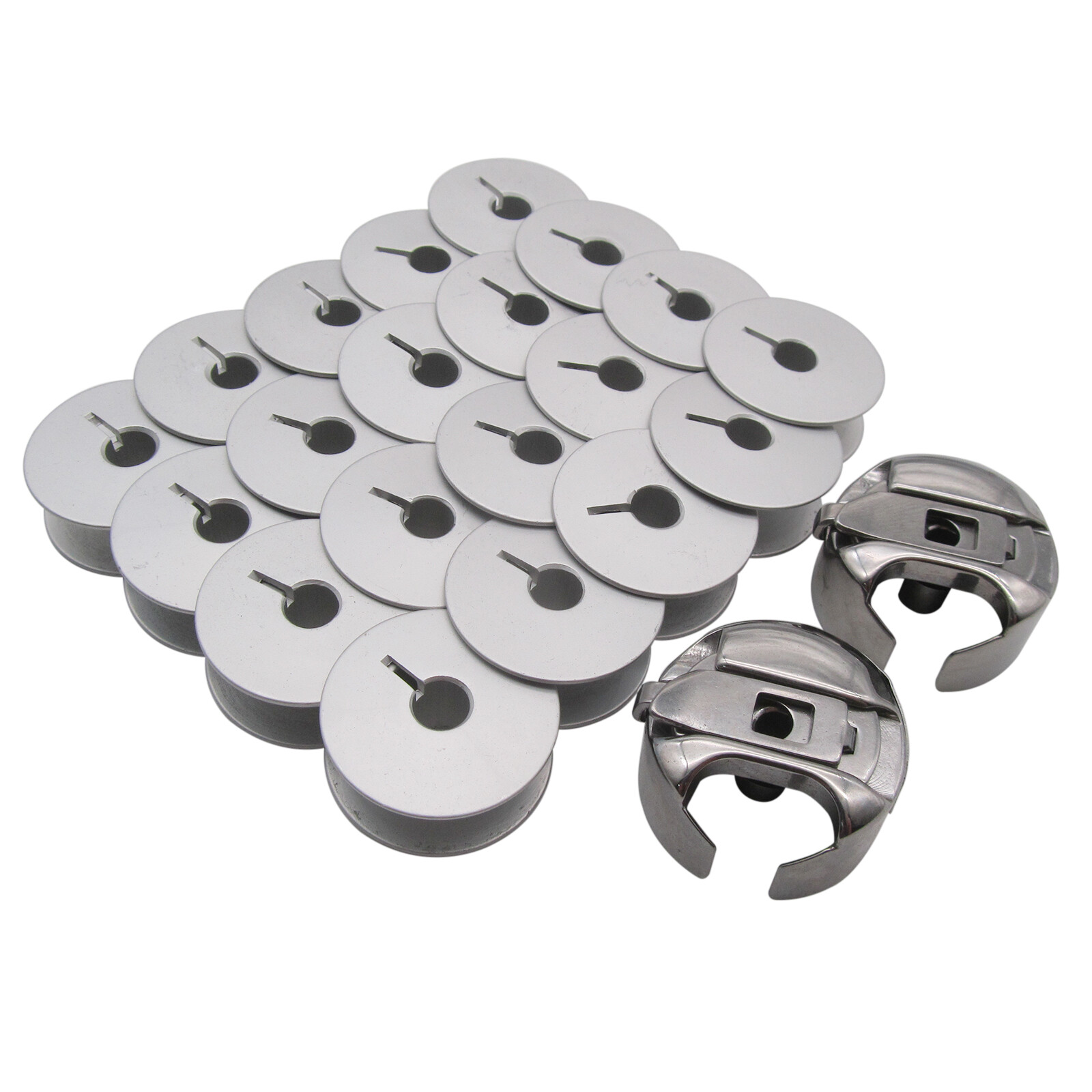 M Bobbin Case & 20 Bobbins for Juki DU-1181 • DU-141H Consew 146RB Jack H2 • H5