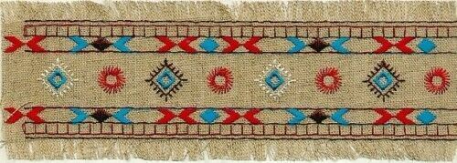 Southwestern Diamond Pattern Embroidery Strip