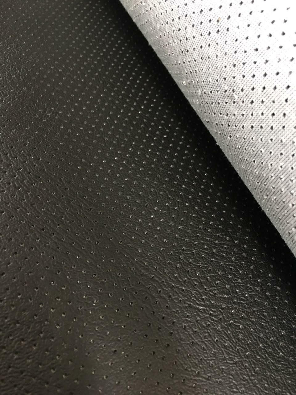 Upholstery Vinyl Perforated Marine Faux Leather Waterproof Black 54 ROLLED