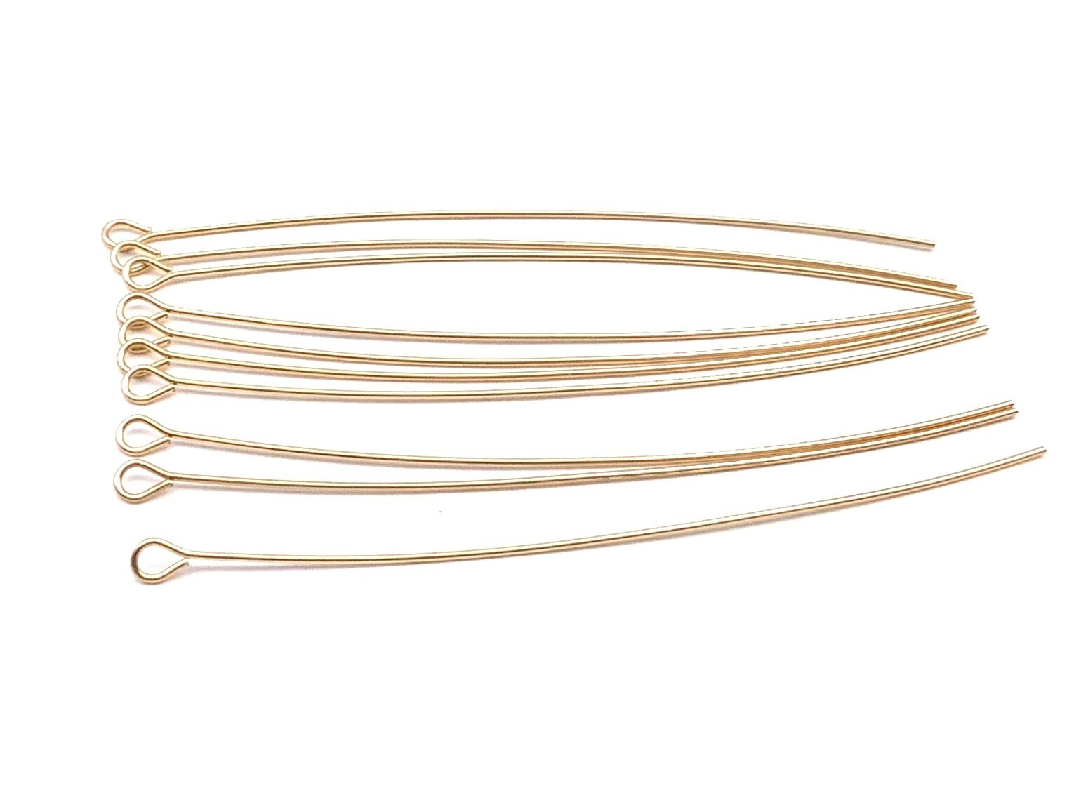 14KT Gold Filled Eye Pins 26Gauge-2 inches long- Earring Sulpplies