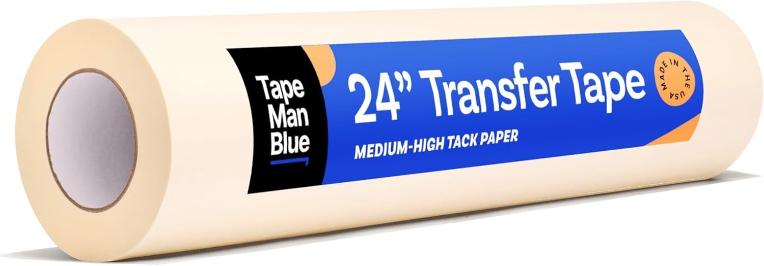 Transfer Tape for Vinyl, 24 inch x 100 feet, Paper with Layflat Adhesive. Ame…
