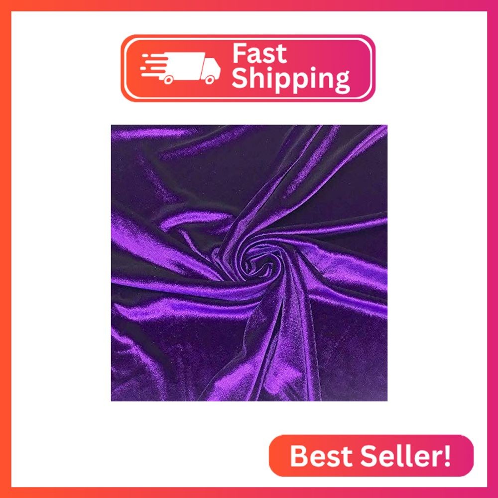 Valentina Textile Inc Stretch Velvet Fabric is 58/60″ inches Wide (1 Yard, Dark