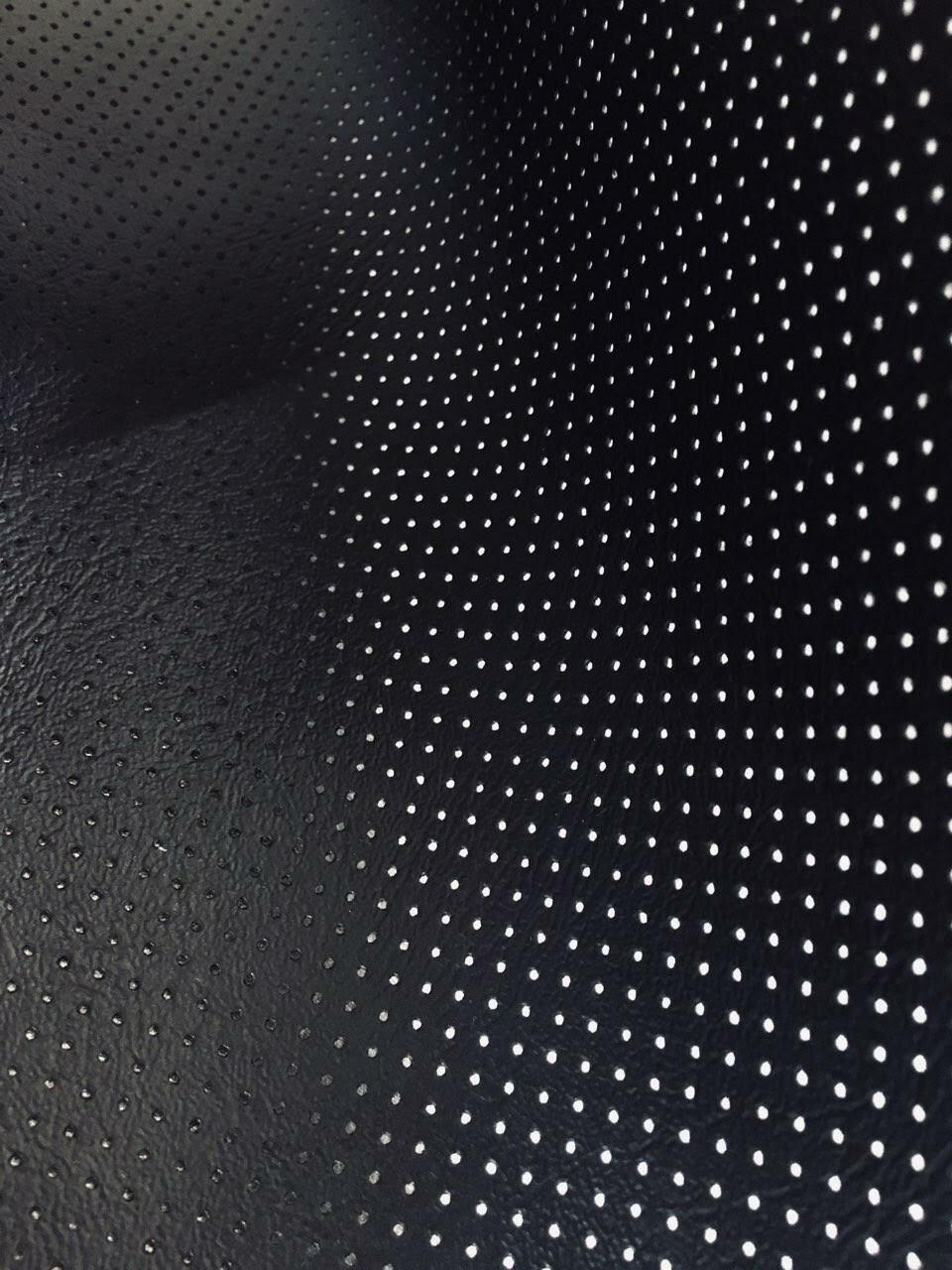 Upholstery Vinyl Perforated Marine Faux Leather Waterproof Black 54 ROLLED