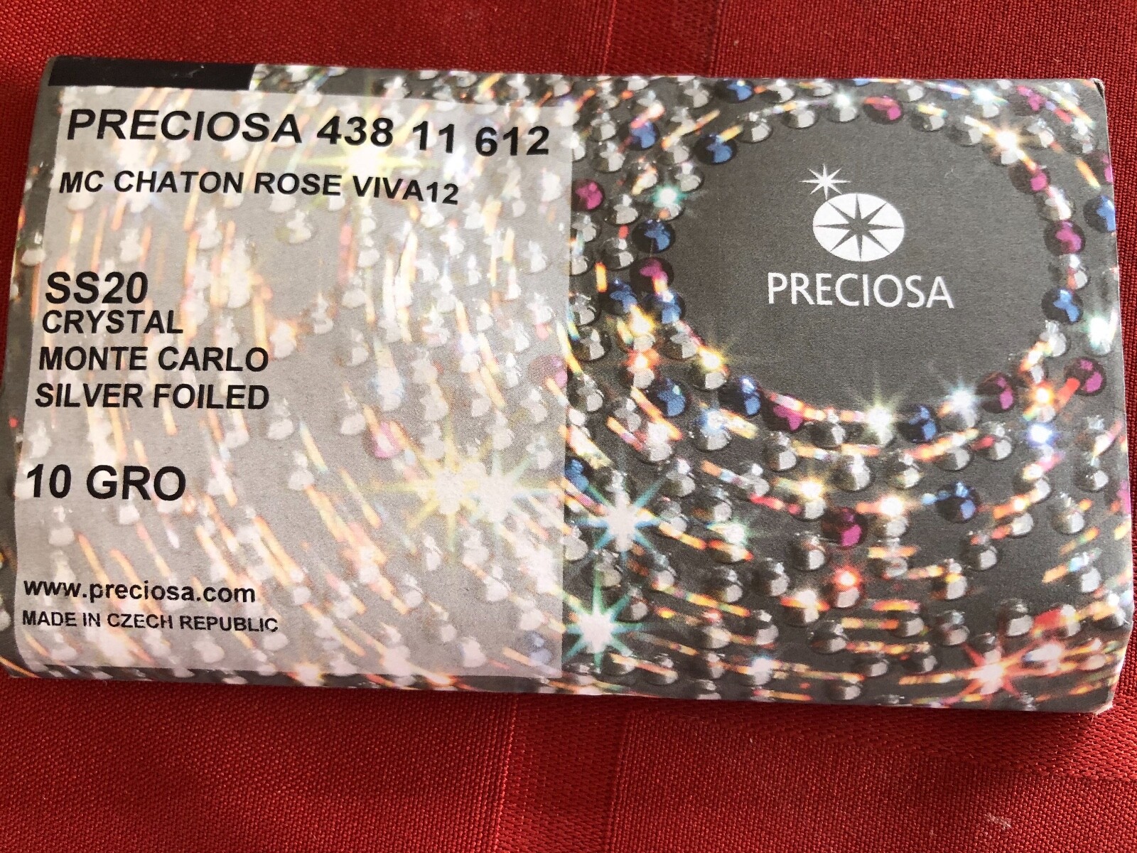 10 GROSS (1440 PCS) SS20 (4.7 MM) VIVA12 CZECH PRECIOSA SILVER FOILD AB CRYSTALS
