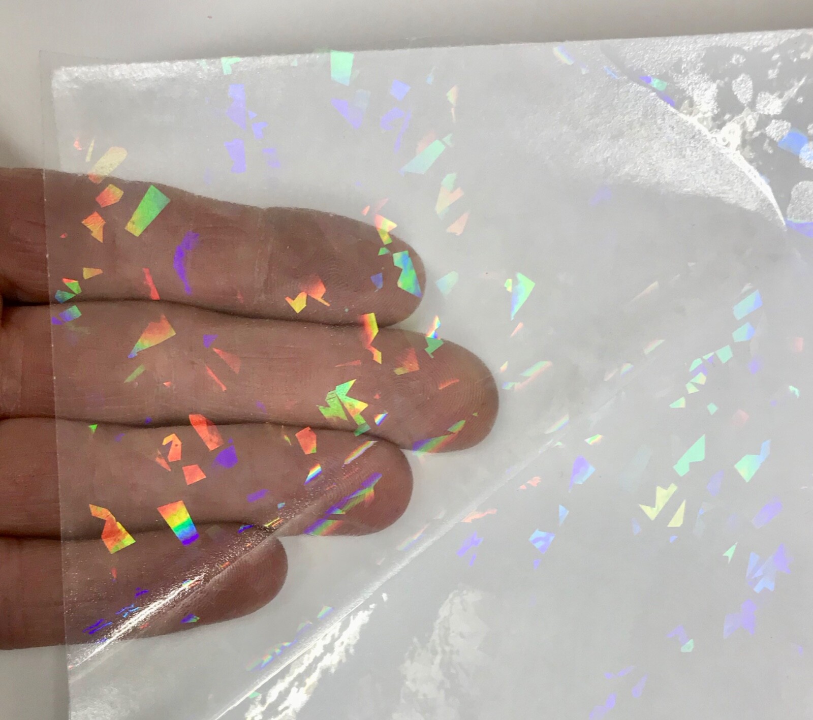 CRYSTAL Transparent Holographic OVERLAY, Lamination Grade, Wide Laminate