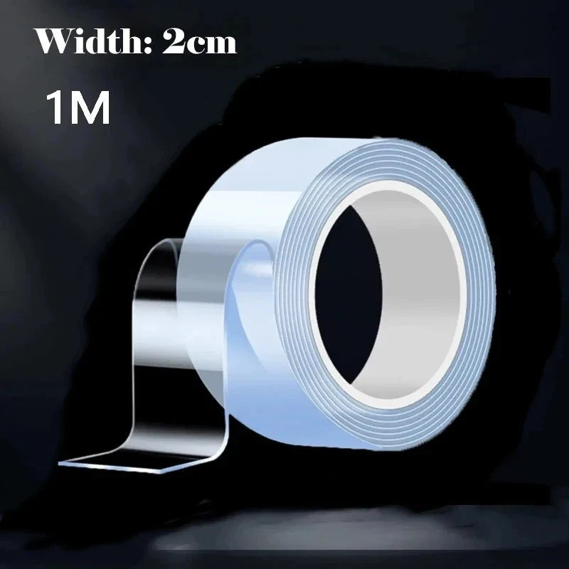 1 ROLLS 20’x1″x.5mm NANO TAPE Double Sided Removable Mounting Adhesive Traceless