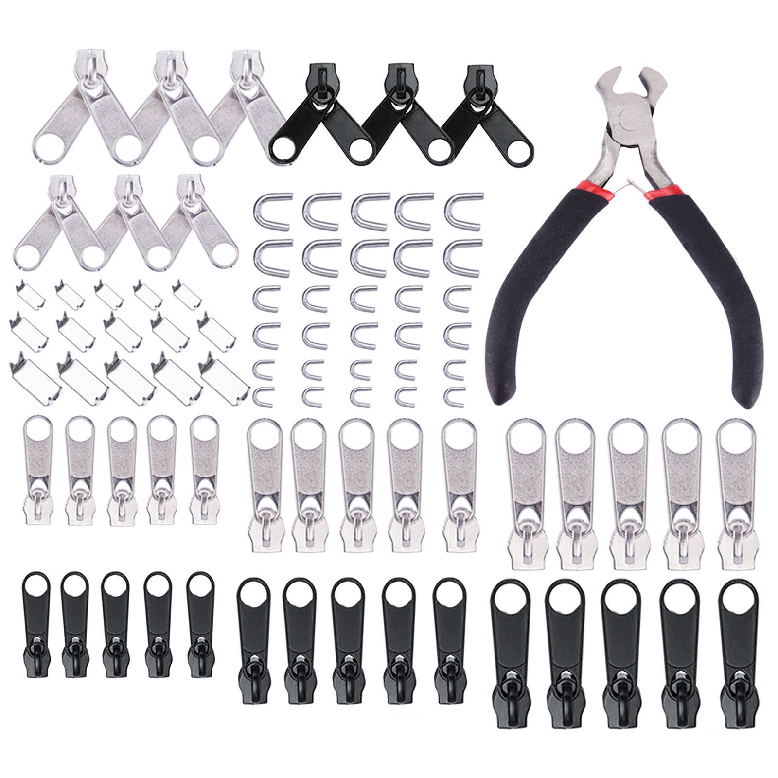 85Pcs Fix Zipper Zip Slider Repair Instant DIY Kit Removable Rescue Replacement
