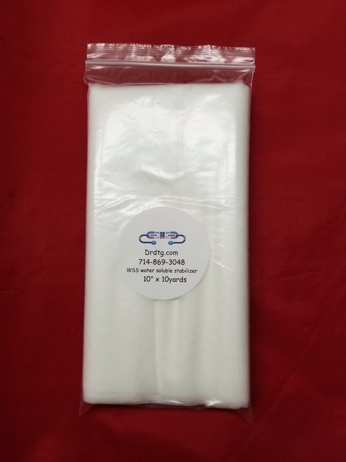 Vilene, WSS 10″ x 10 yards Water Soluble Stabilizer Embroidery Backing, for lace