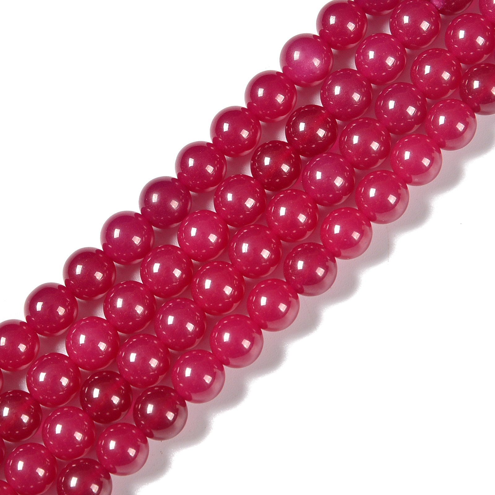 Ruby Smooth Round Beads Size 4mm 5mm 6mm 15.5” Strand