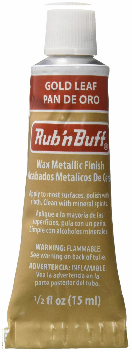 Amaco Rub ‘N Buff Wax Metallic Finish, Gold Leaf, 0.5-Fluid Ounce