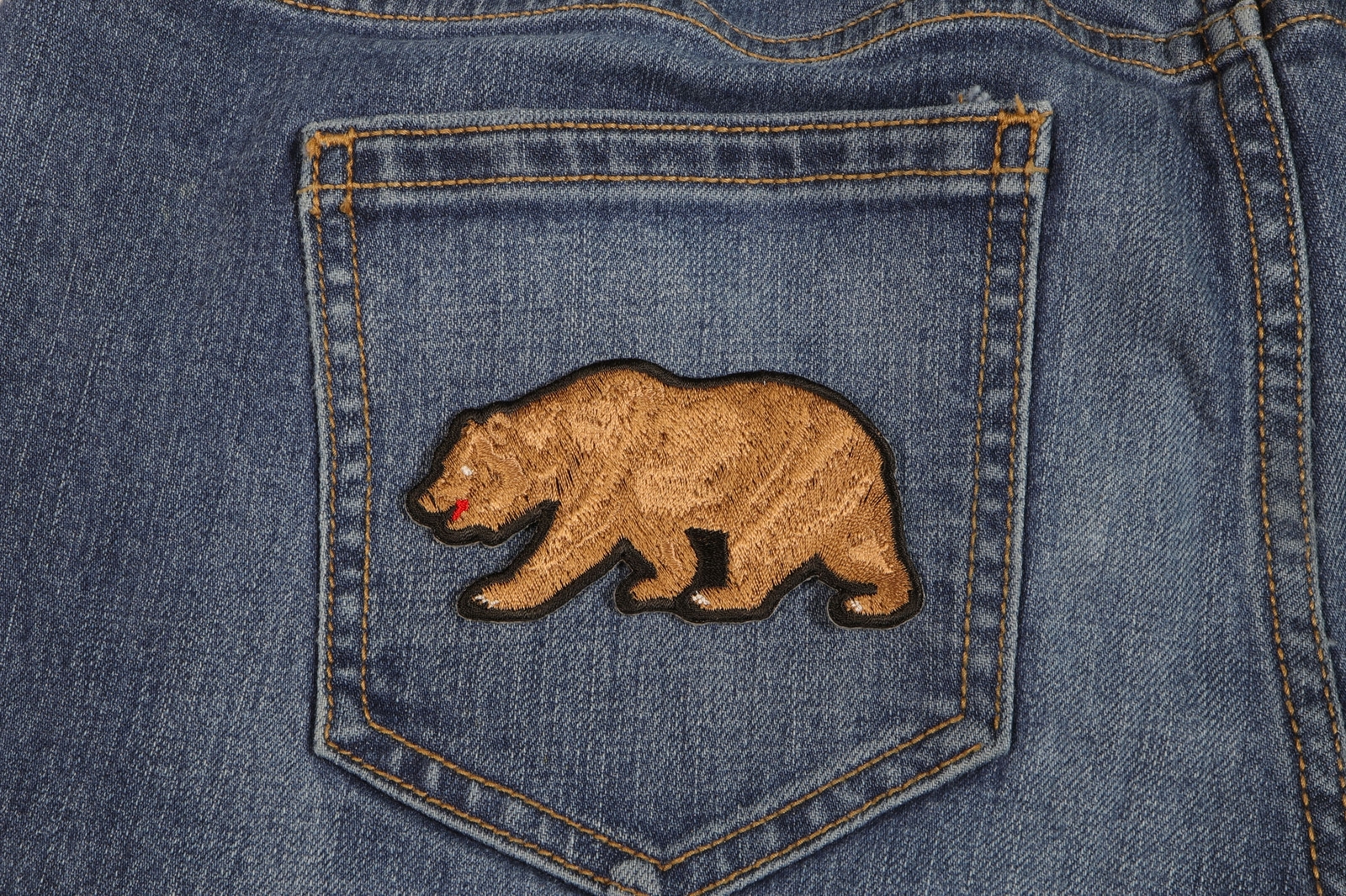 California Bear Iron on Patch – 3.5×1.8 inch – P5551