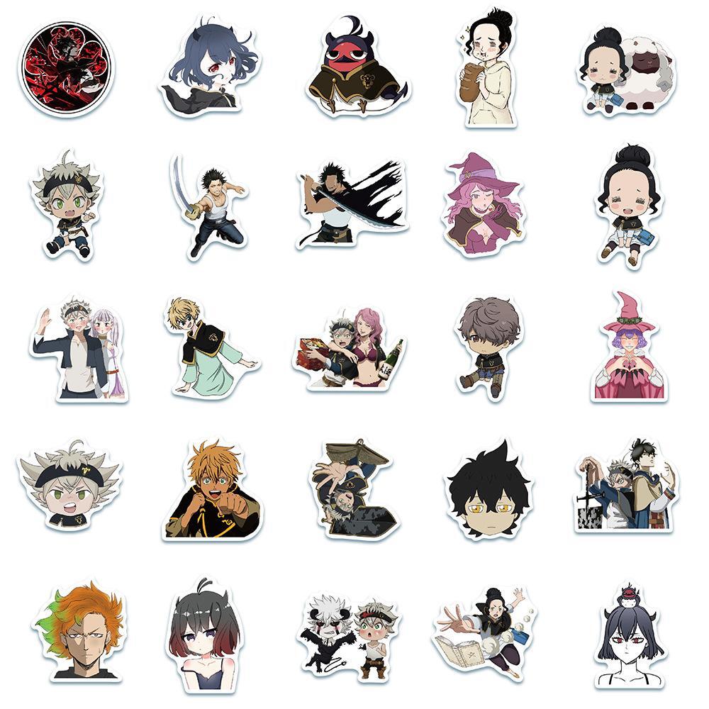 Black Clover Sticker Vinyl Decal Anime Manga Asta Magic Power Pack Lot 50pcs