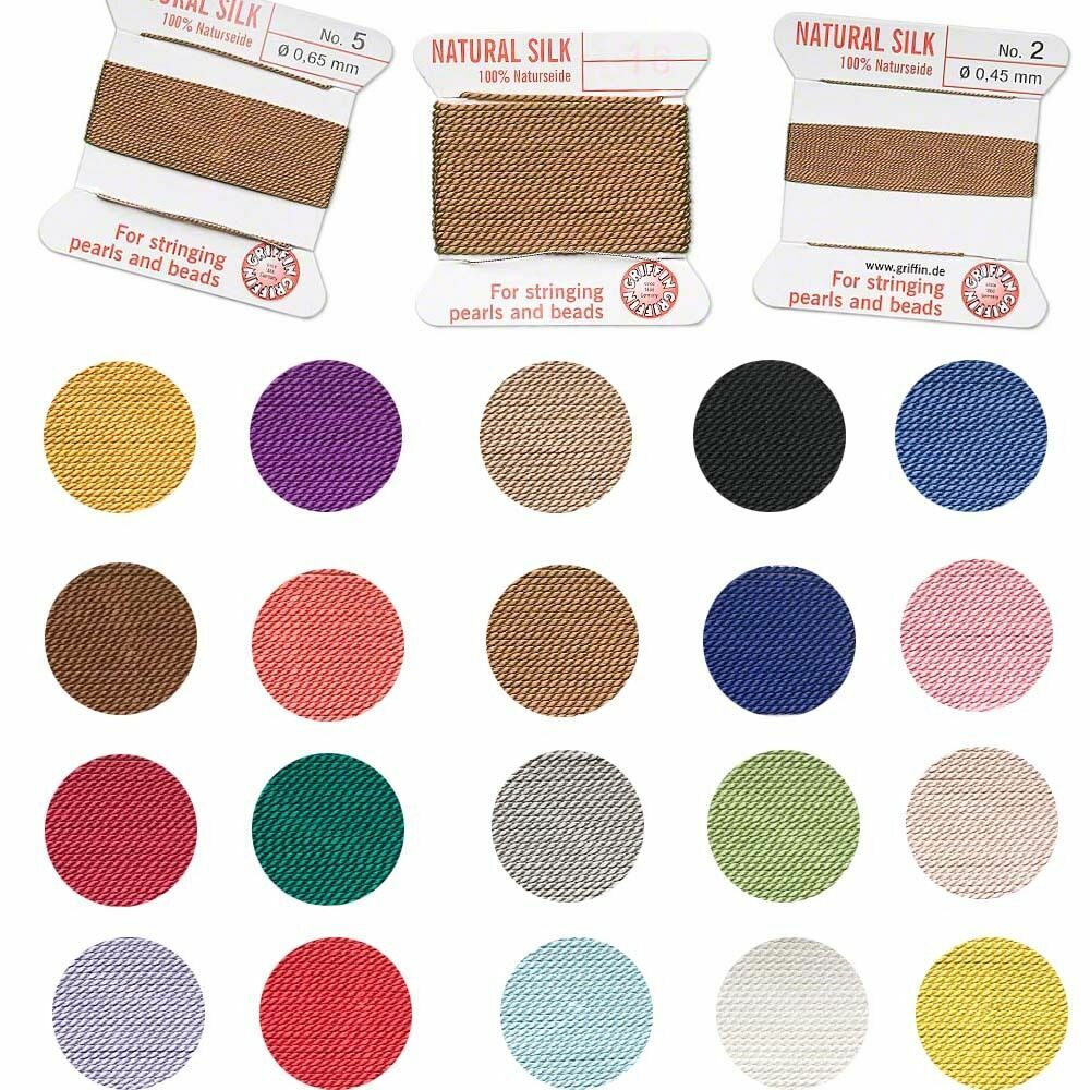 Griffin Silk Thread Attached Needle Stringing Knotting Bead Pearls Jewelry