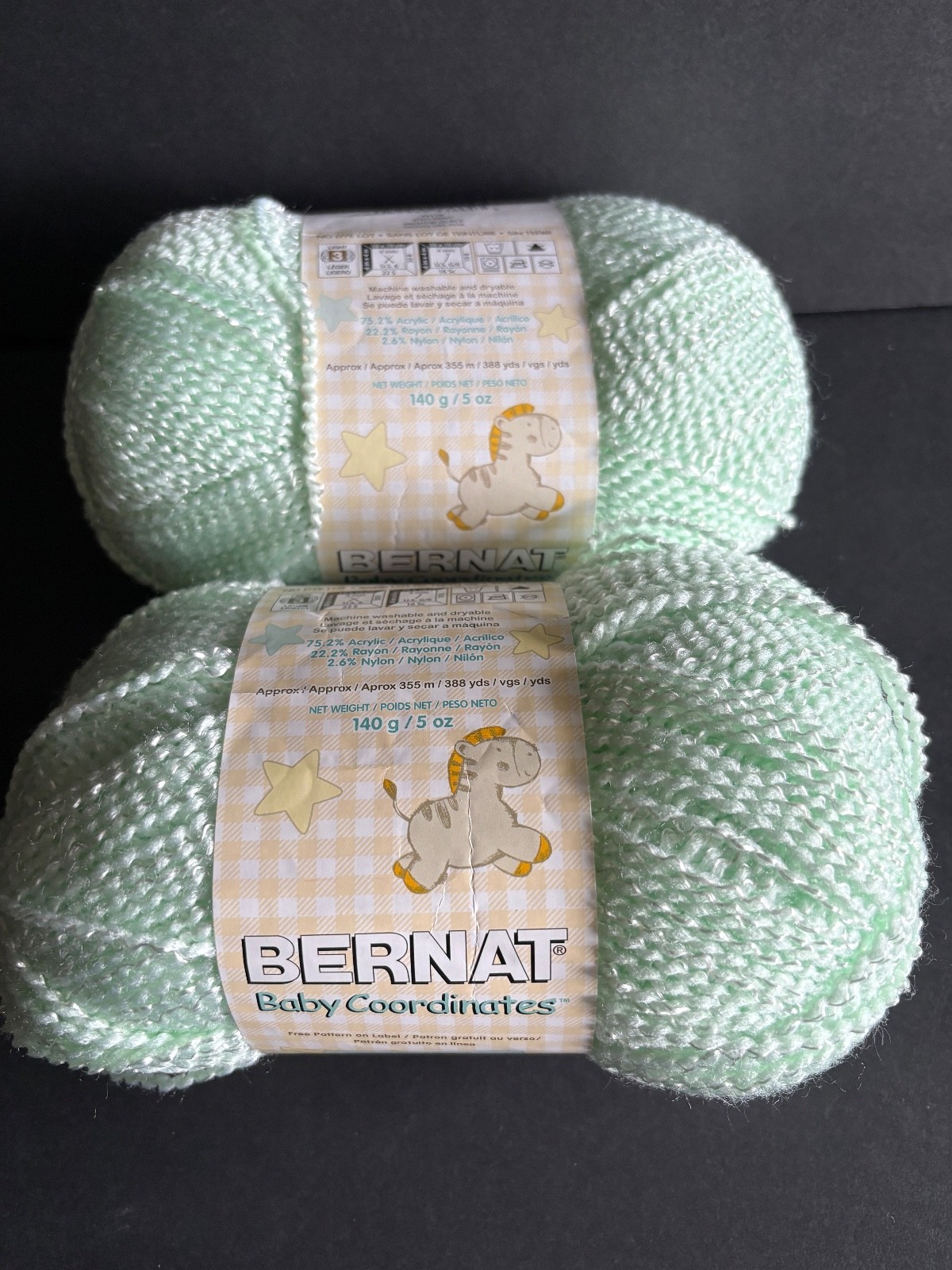 BERNAT BABY COORDINATES YARN 5 OZ ICED MINT 2 SKEINS