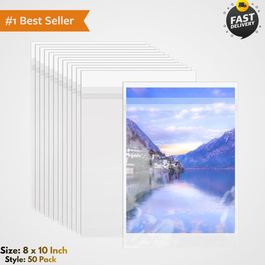 50 Pack 9 x 12 Inch Crystal Clear Sleeves Storage Protector Pages