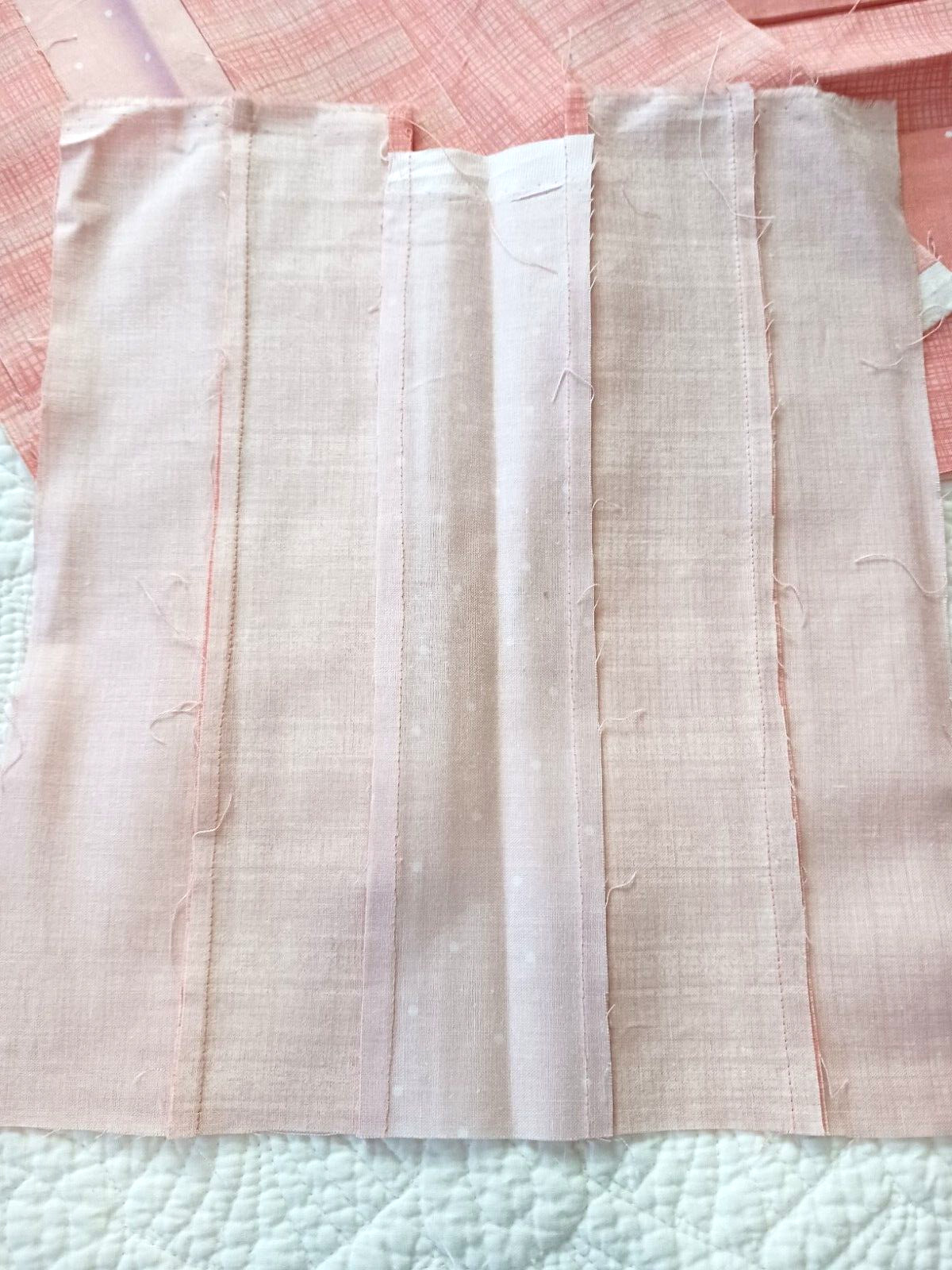 Stack Peach Cotton Fabric 5 Pcs Polka Dots Plaid Kate & Birdie Brother Sister D