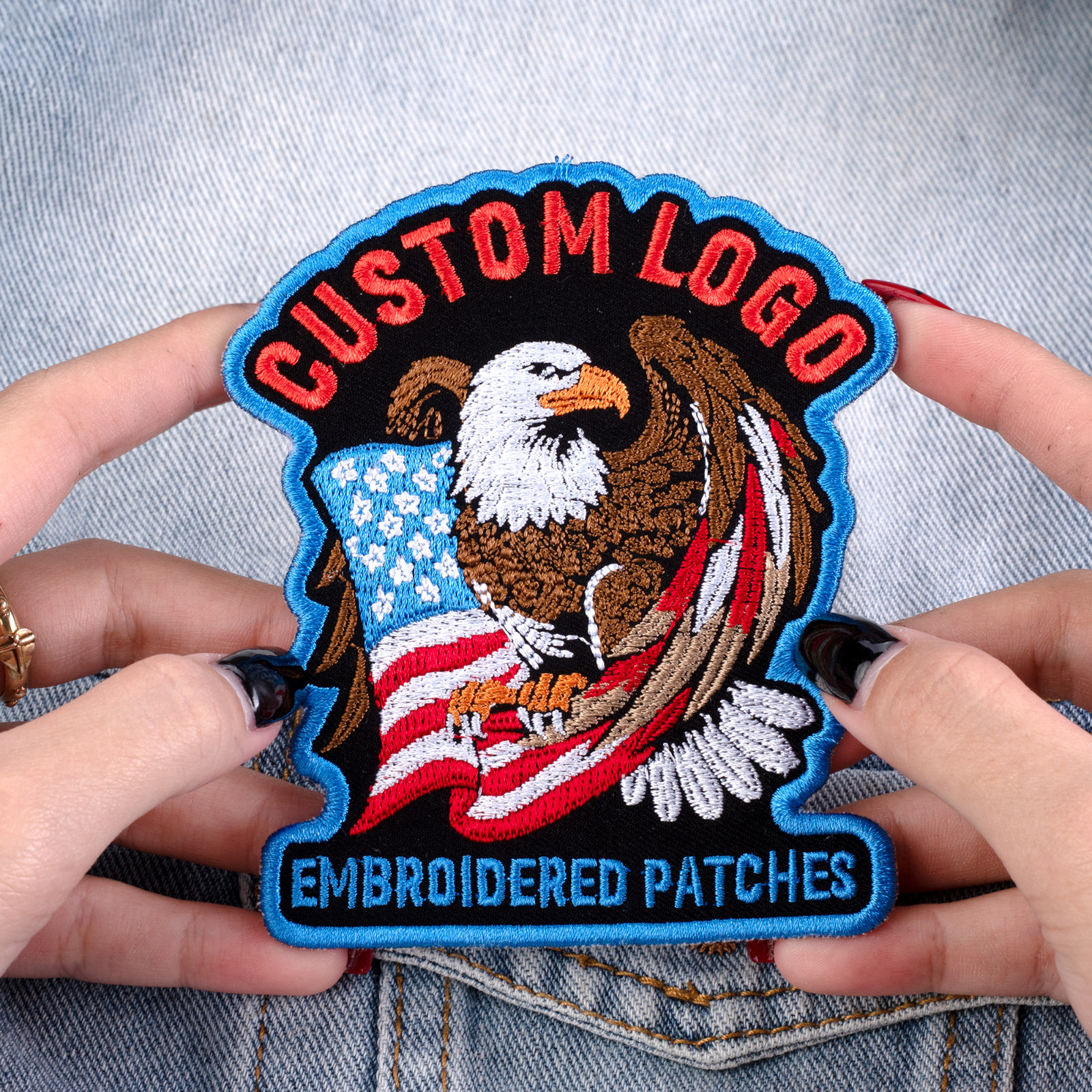 Custom Embroidered Logo Patch, Personalized Team Logo Company Patches