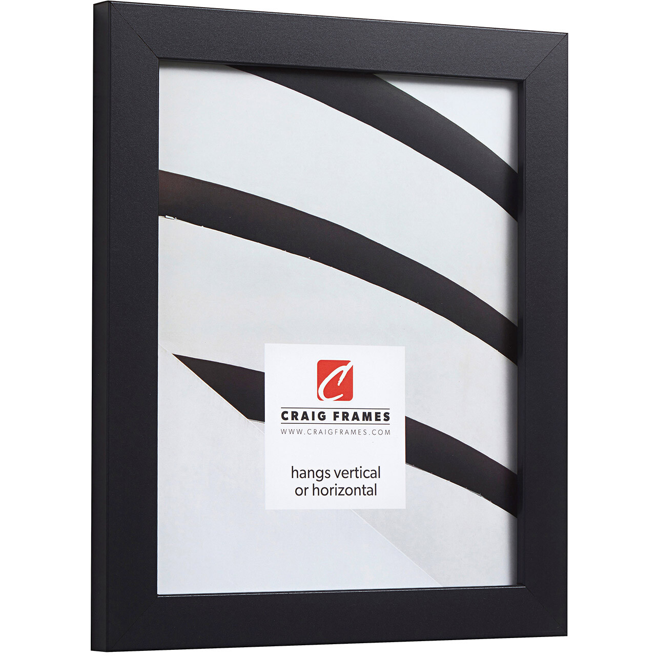 Essentials, 1 Inch Wide Modern Satin Black Picture Frame, Common Sizes, 4-Pack