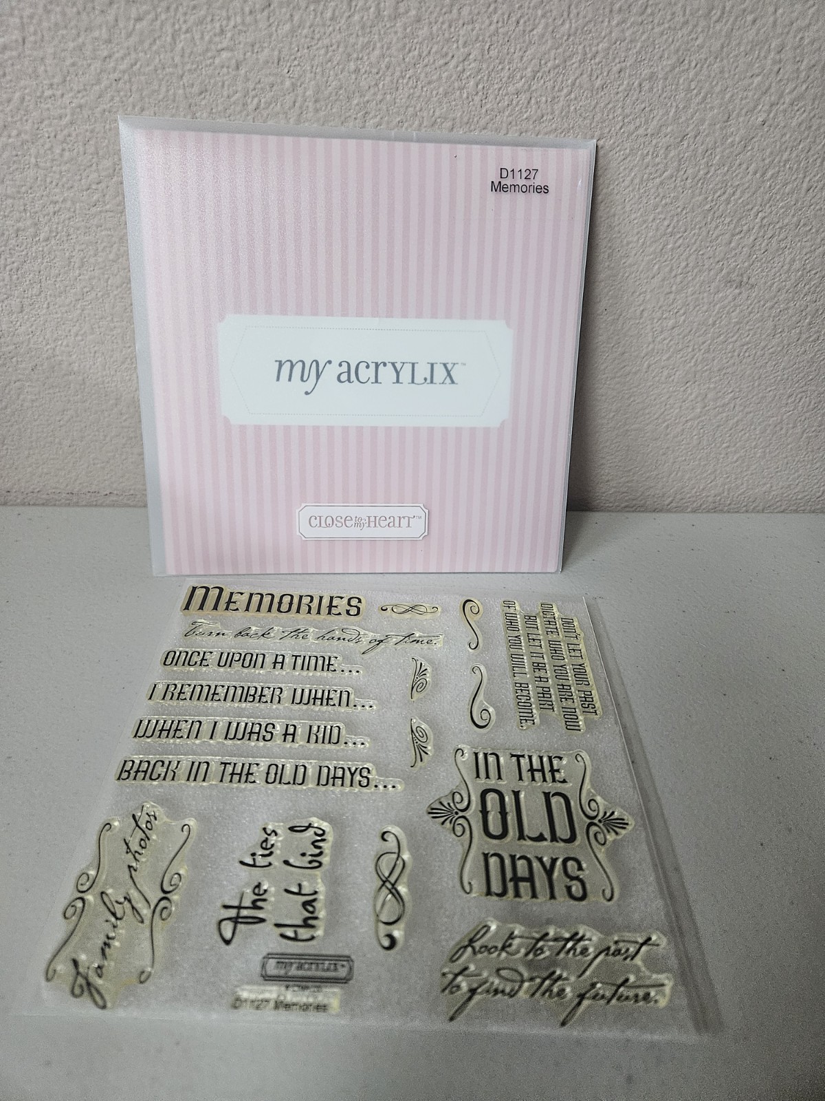 Close to my Heart my acrylix Memories D1127 CTMH Scrapbook Stamp Set