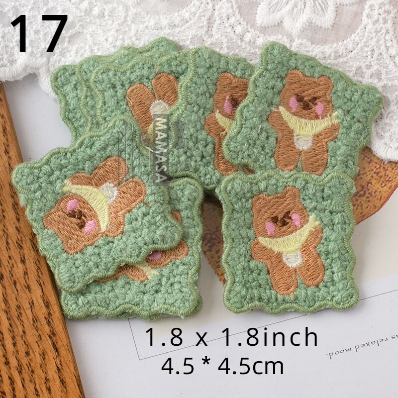 1pcs DIY Cute Embroidery Patches Clothing Bags Appliques Decorative Accessories