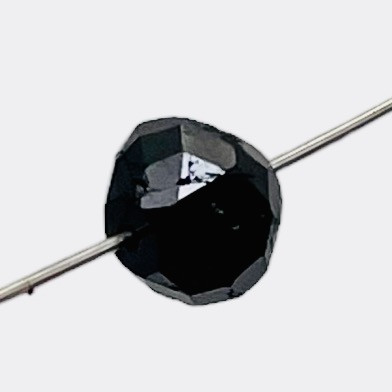 Fancy Color 0.61cts Natural Black Diamond Roundel Bead | 4x3mm | 1 Bead |