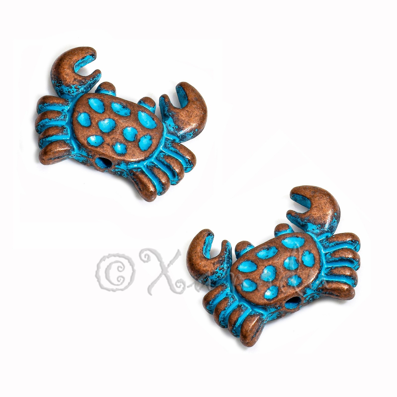 Seahorse Beads 20mm Blue Copper Ocean Beach Spacers B8508 – 10, 20 Or 50PCs