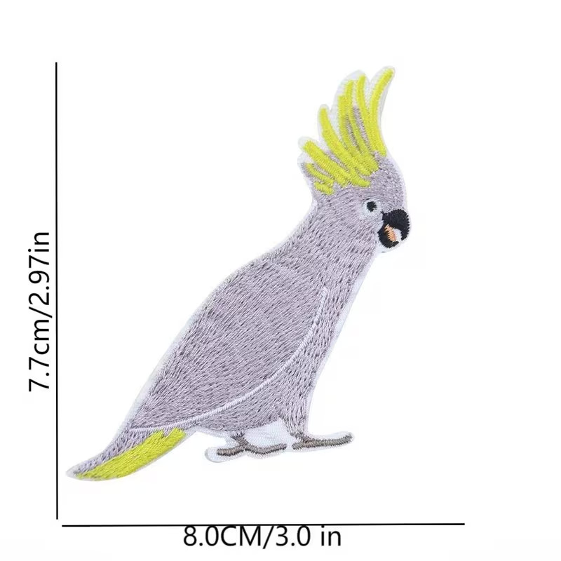 IRON ON BIRD APPLIQUE 4 x 1+3/4 inch FREE SHIPPING