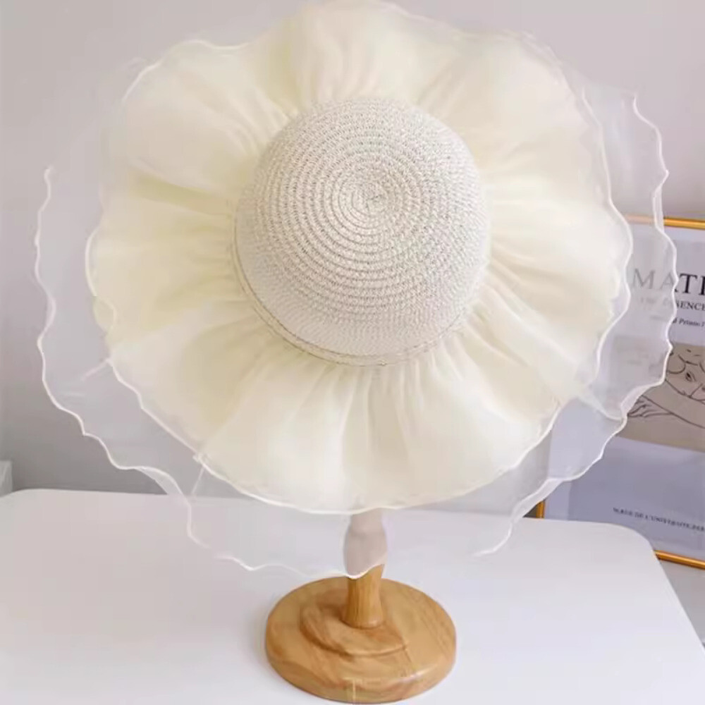 1 Meter Mesh Ruffles Organza Edgings Trimmings Tiered Wide Lace Sewing Frill