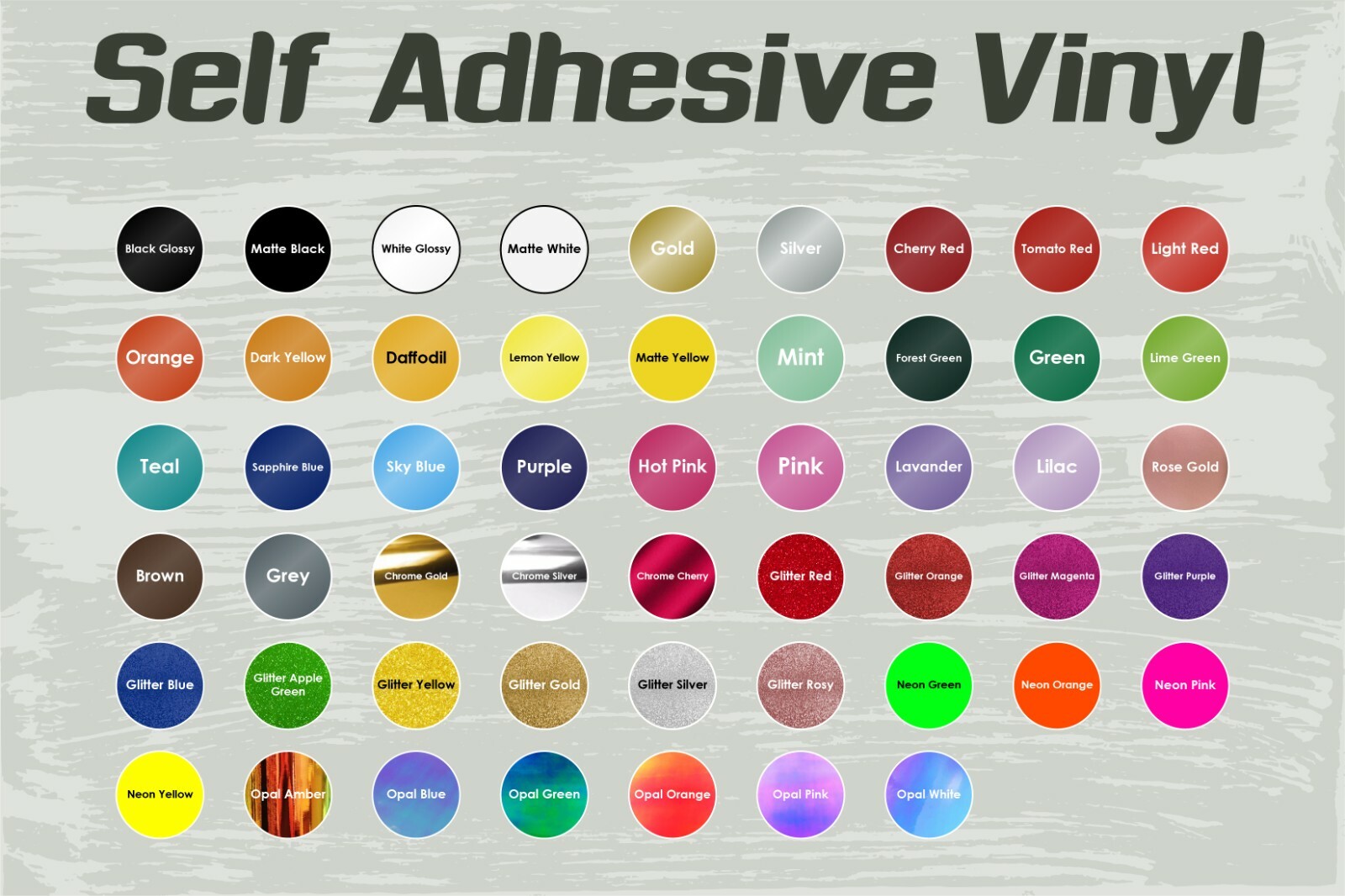Glossy Adhesive backed Vinyl for Silhouette Cameo Cricket Cutting 12″