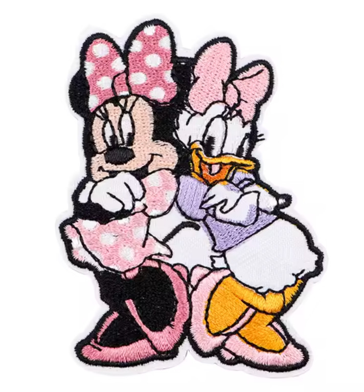MINNIE MOUSE & DAISY DUCK – DISNEY – Embroidered Iron-On Patch