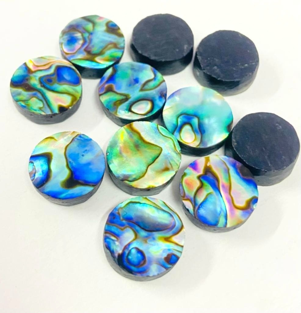 AAA Natural Abalone Shell Round Coin Flat Back Shell Loose Gemstone 5MM TO 15MM