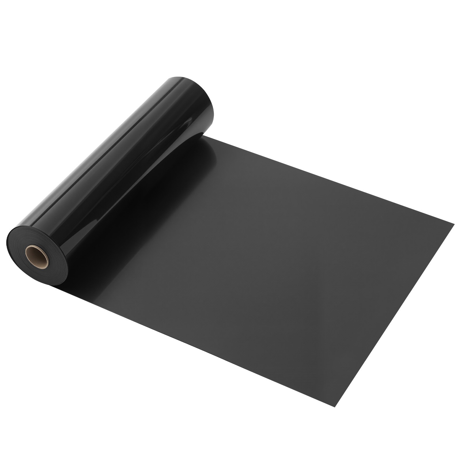 VEVOR Heat Transfer Vinyl HTV Iron on Vinyl Roll 12 in x 50 ft Glossy Black
