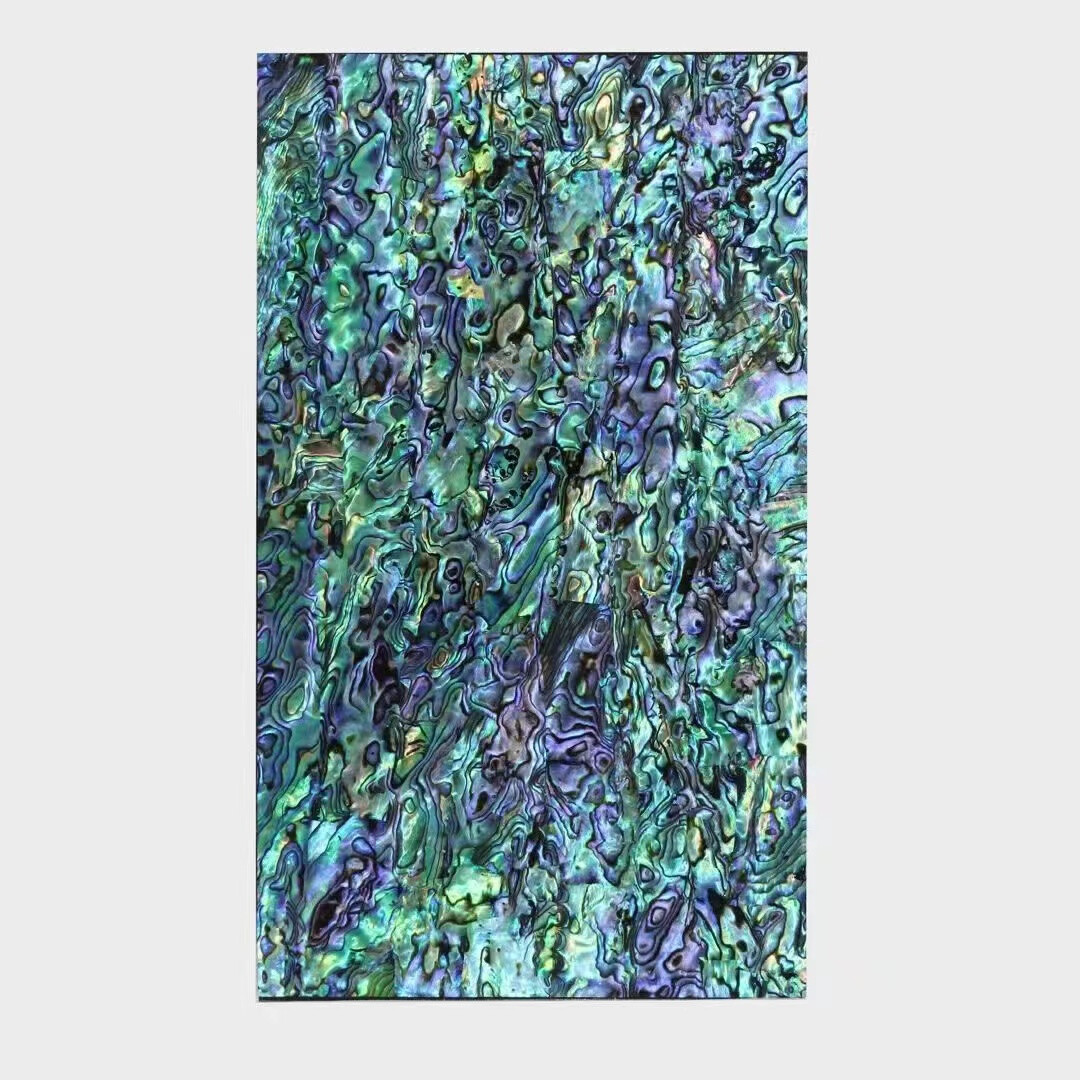 1x Real Abalone Shell Sheet Paua Slice Inlay 240x140x0.2mm Luthier Veneer Diy/