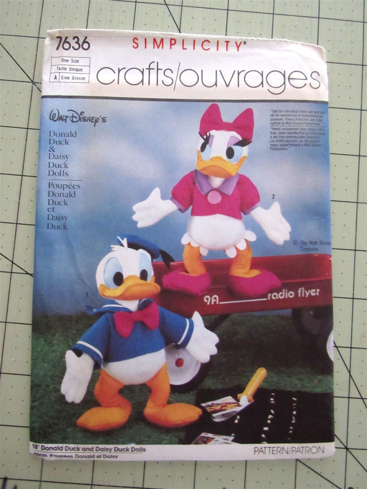 Vintage Simplicity Pattern 7636 Disney Donald Duck & Daisy Duck Uncut