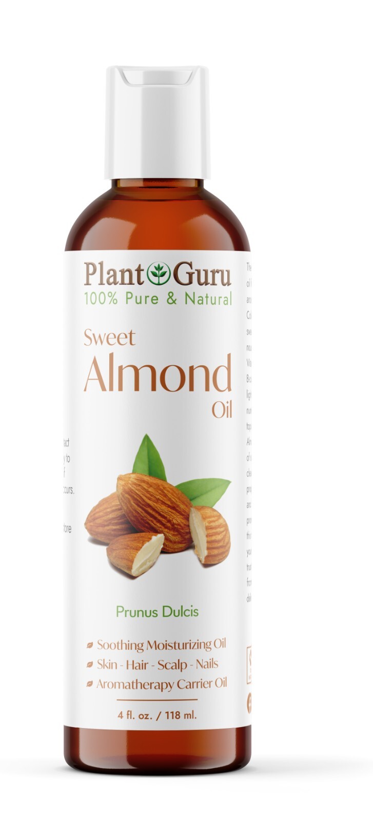 Sweet Almond Oil 4 oz 100% Pure Natural Carrier For Skin, Face, Hair and Massage