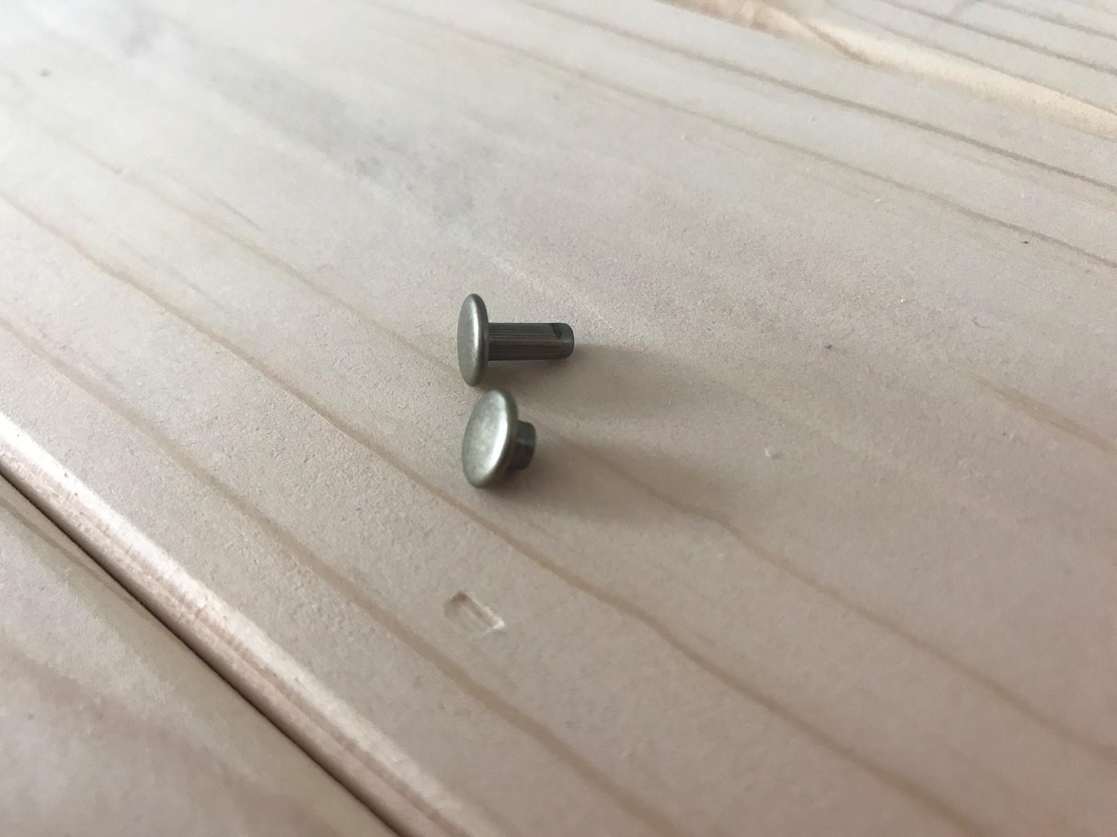 Double Cap Rivets in: Silver, Gold, Black, Antique Brass, and Matte Gray