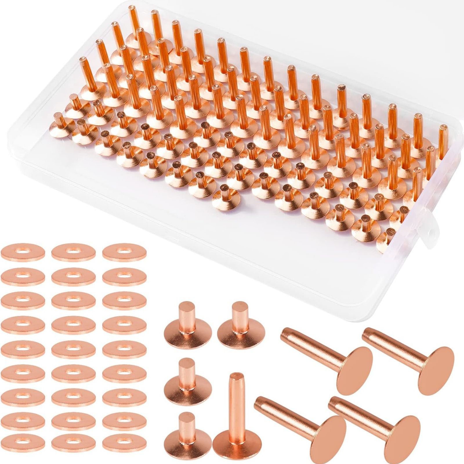 77set/pack Brand New 2-size #9 Copper Rivets Leather Craft Product Accessories