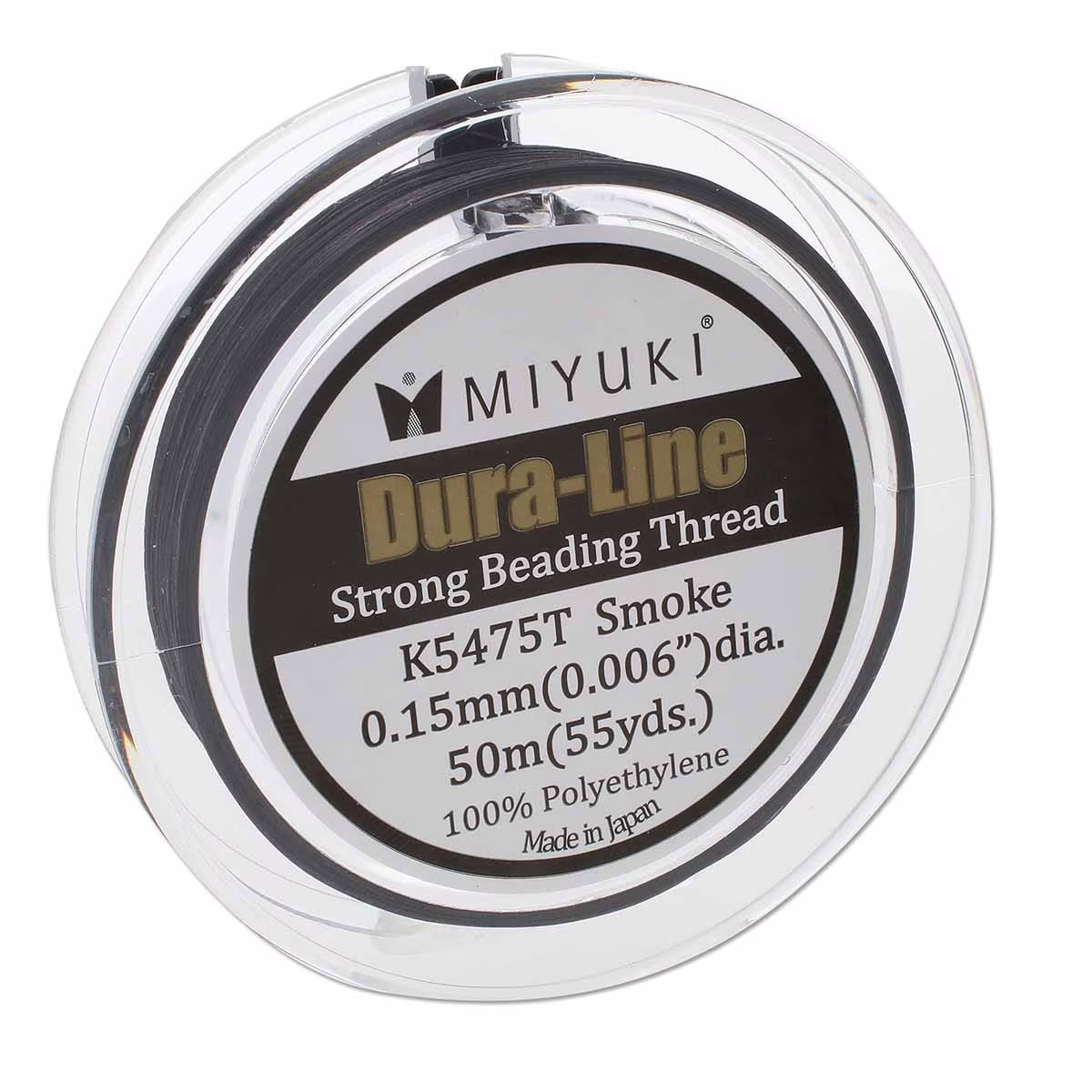 Beading Thread Miyuki Dura-Line DUR01550 BK Smoke 0.15 mm 50 m 18 lbs Test
