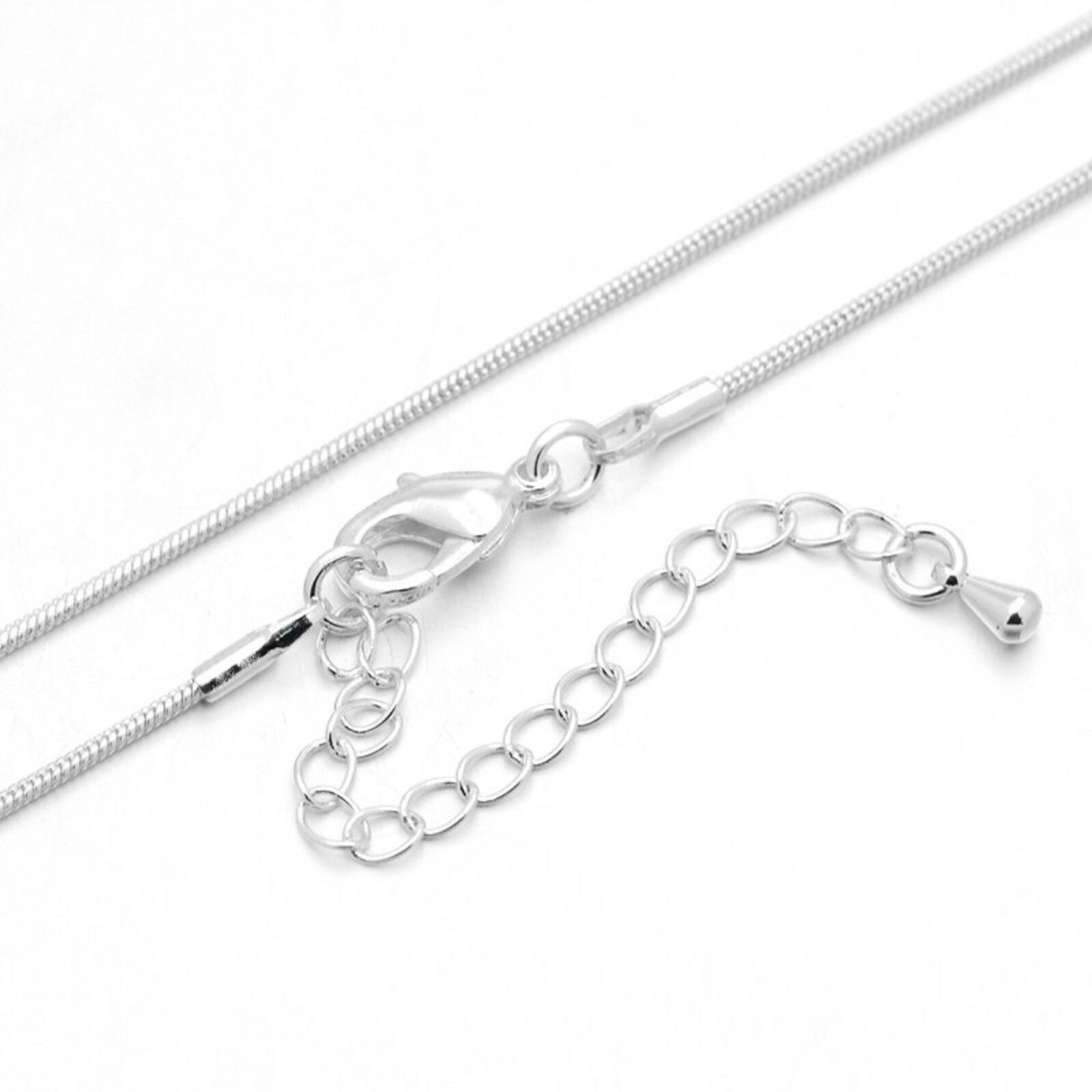 Round Snake Chain Necklaces Lobster Claw Clasps.about 18.11 inches long 1mm wide